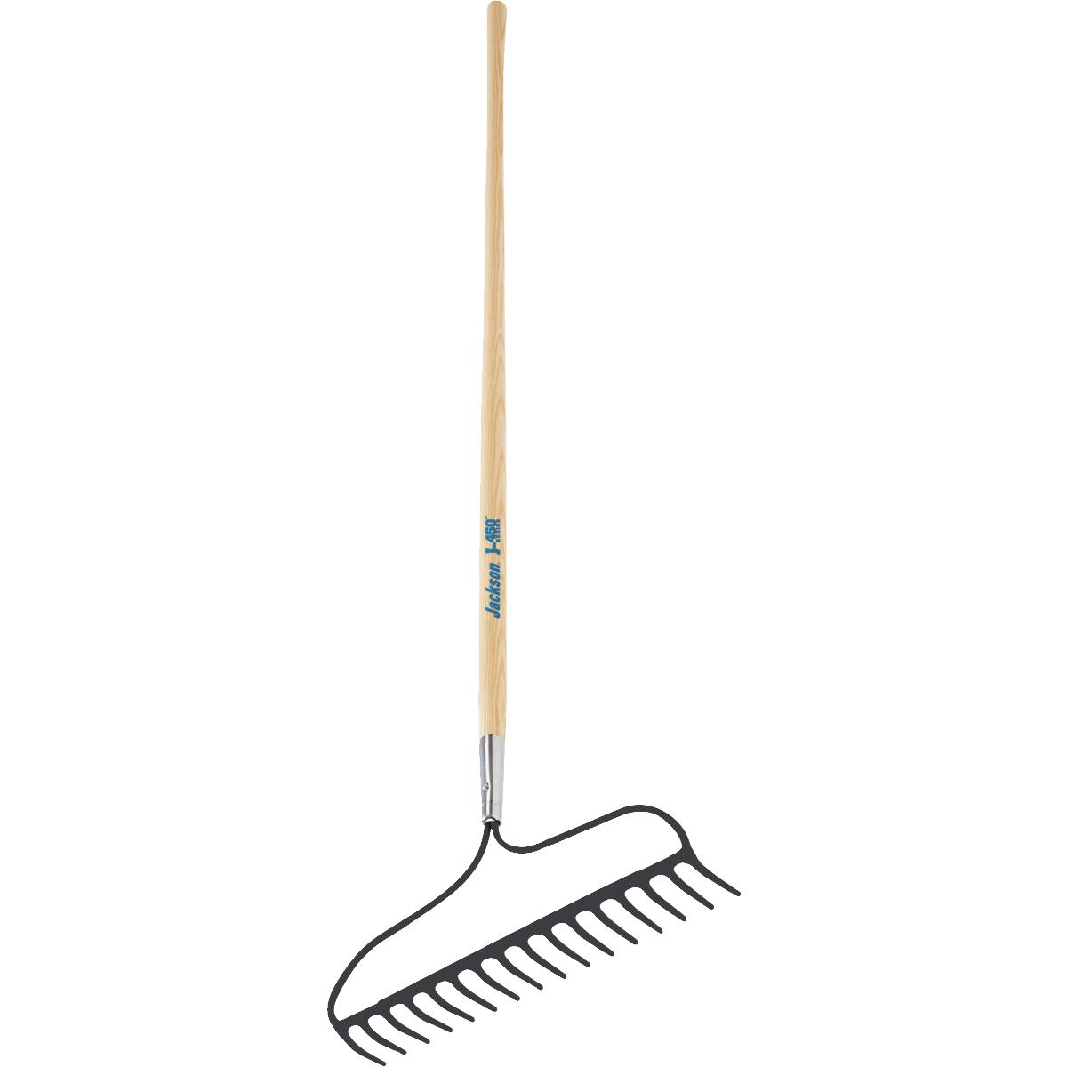 Jackson J-450 60 In. Wood Handle 16-Tine Bow Garden Rake