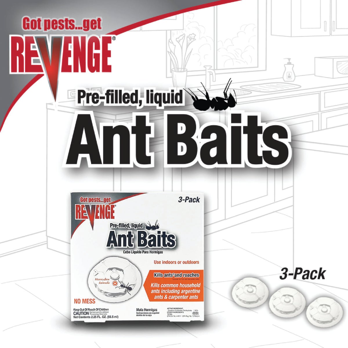 REVENGE Liquid Ant Bait Stations (3-Pack) Image 2