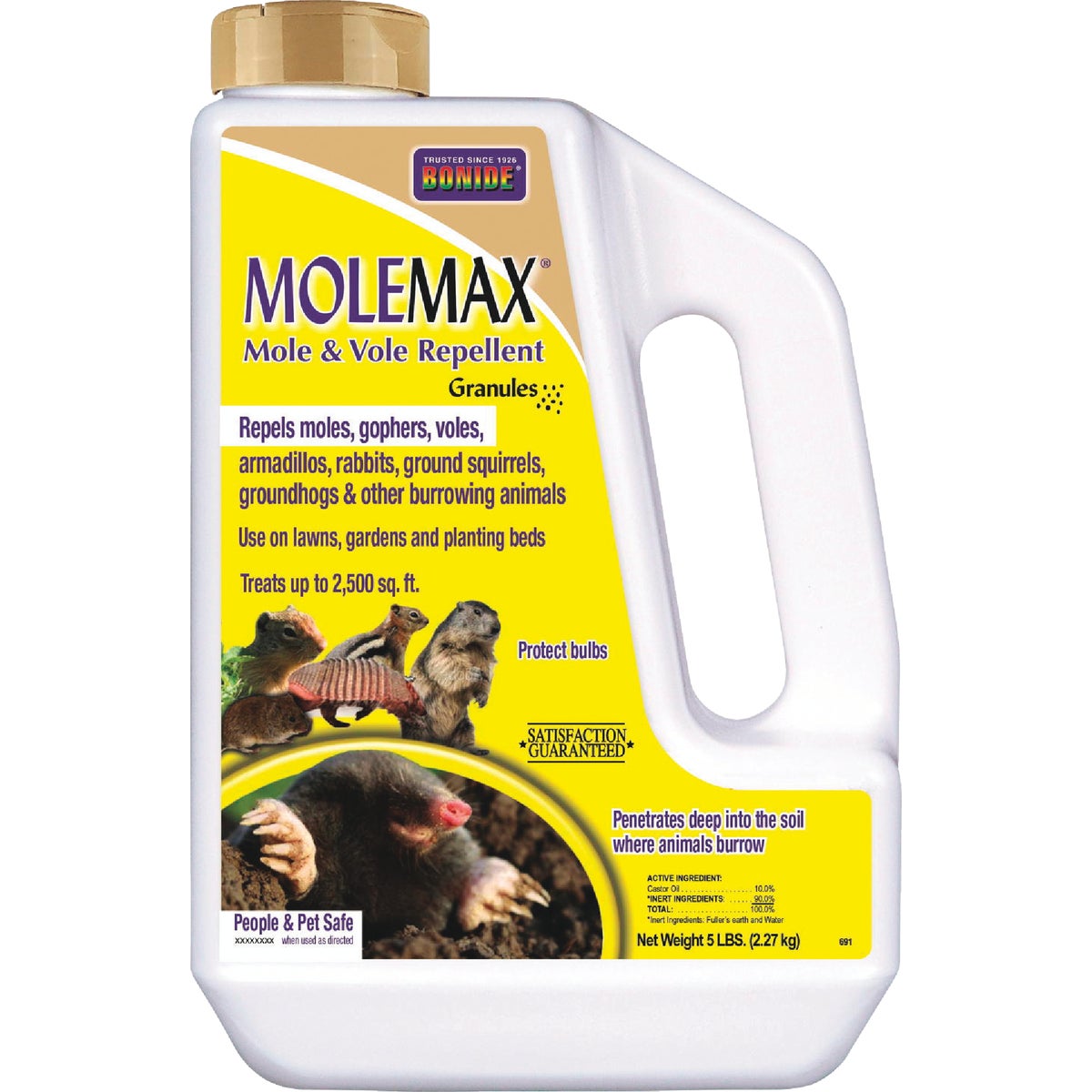 Bonide MOLEMAX 5 Lb. Granules Mole & Vole Repellent