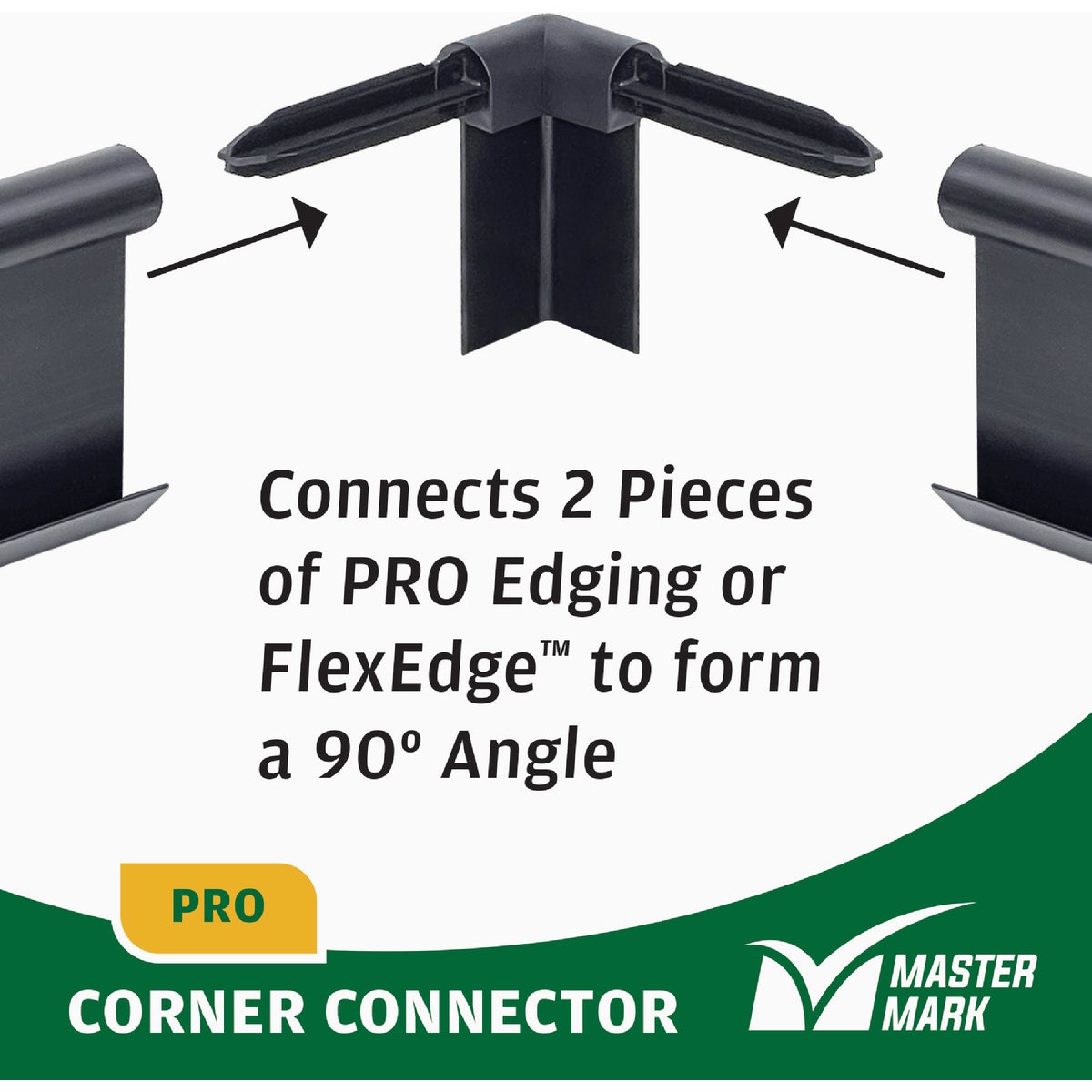 Master Mark Pro 90 Deg. Black Plastic Lawn Edging Coupler Image 3