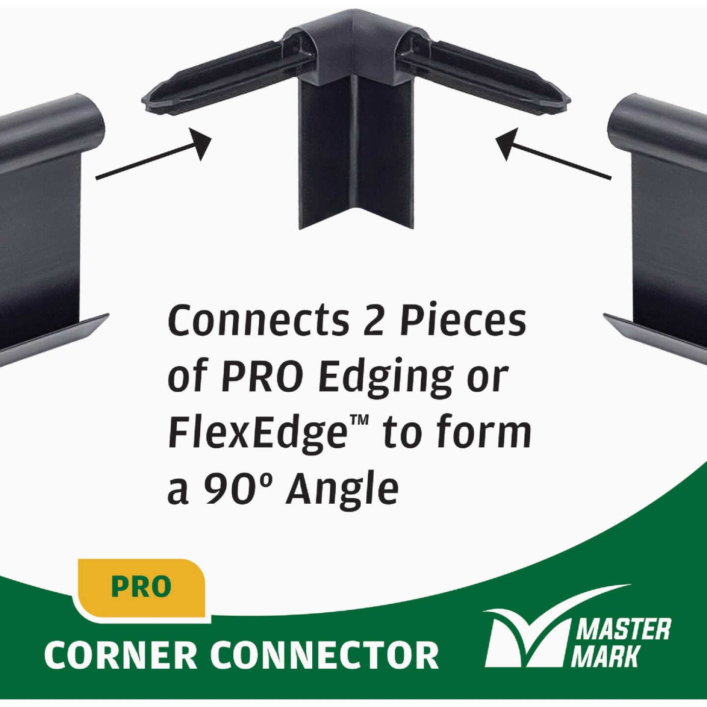 Master Mark Pro 90 Deg. Black Plastic Lawn Edging Coupler Image 3