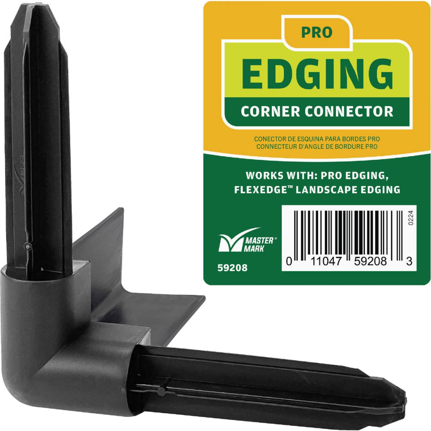 Master Mark Pro 90 Deg. Black Plastic Lawn Edging Coupler Image 1
