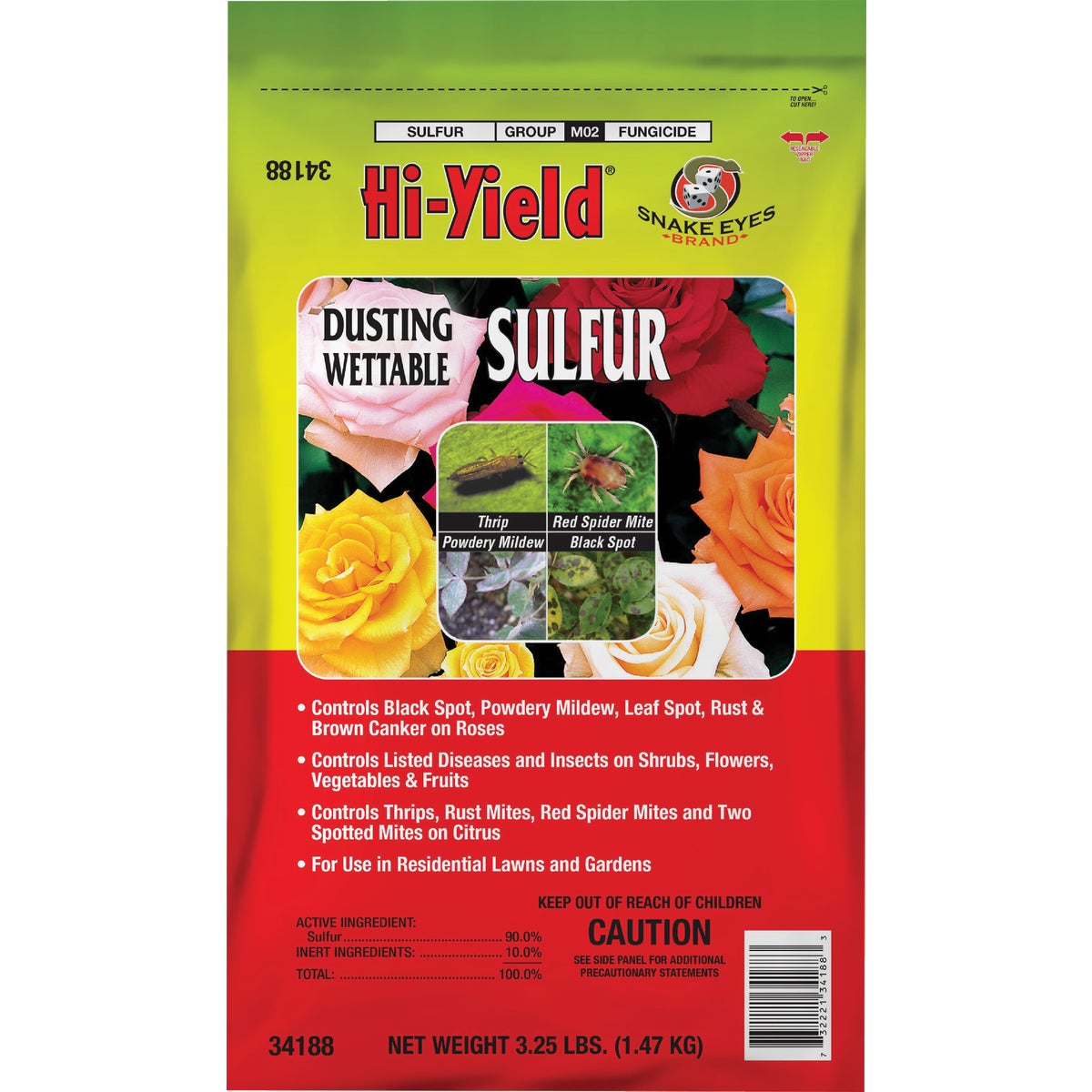 Hi-Yield 3.25 Lb. Powder Concentrate Wettable Sulphur Fungicide