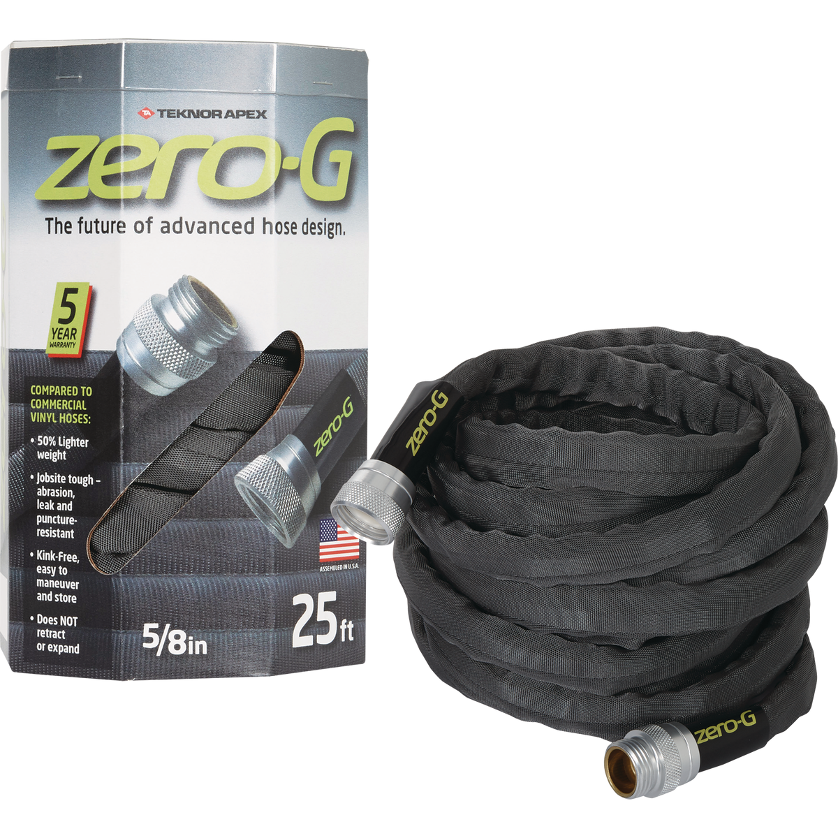 Teknor Apex Zero-G 5/8 In. Dia. x 25 Ft. L. Drinking Water Safe Compact Hose