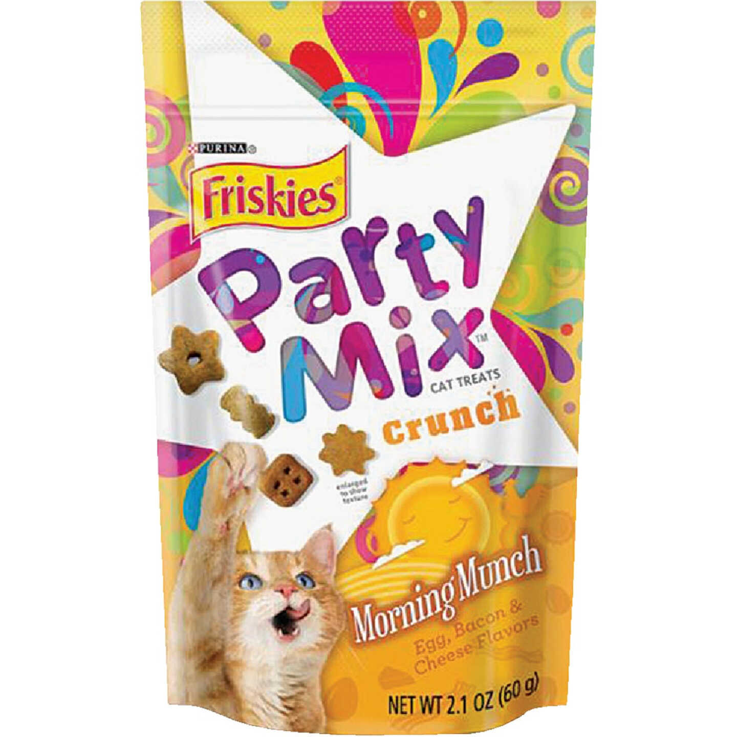 Purina Party Mix Morning Munch-Egg, Bacon, & Cheese 2.1 Oz. Cat Treat Image 1
