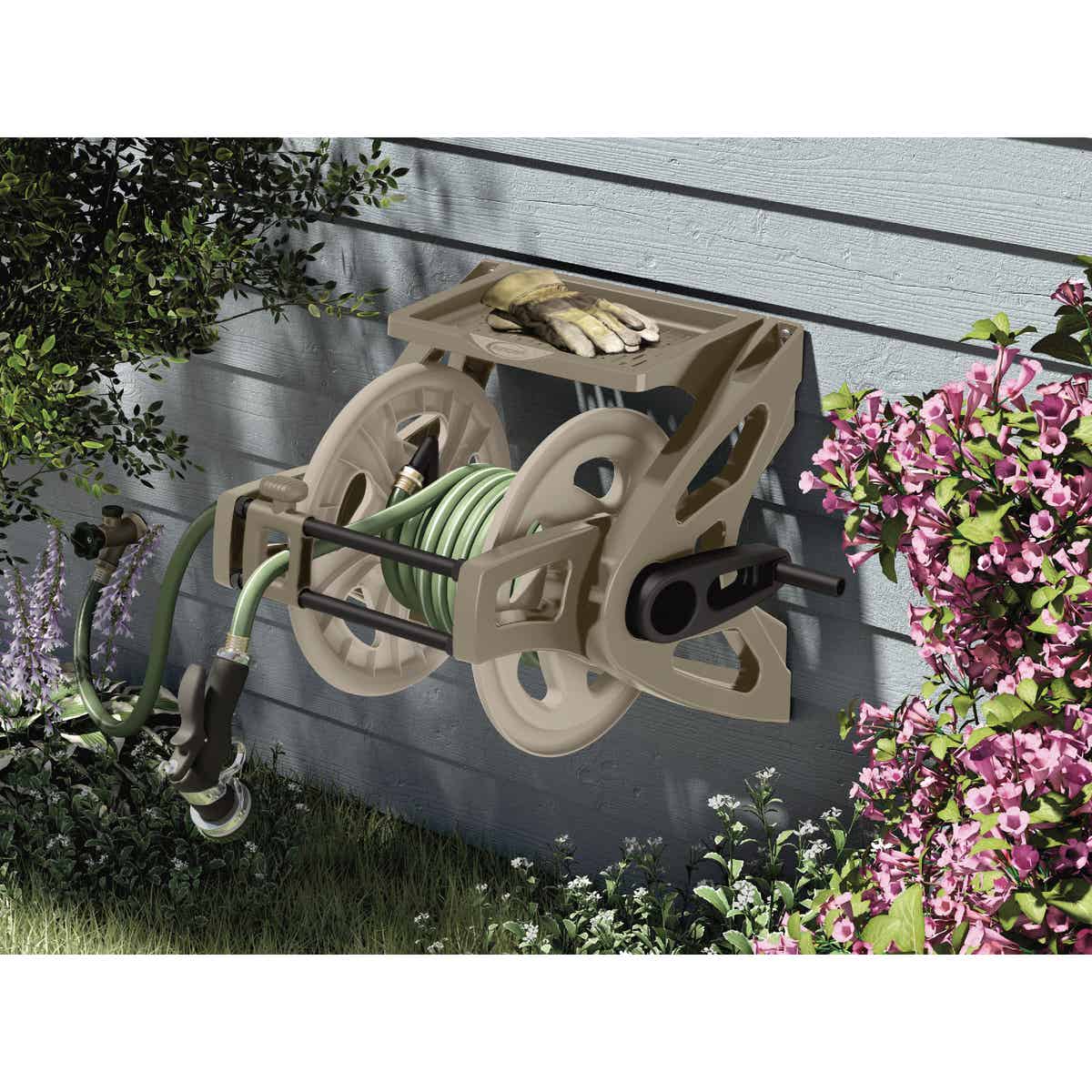 Suncast Slide Trak Hosemobile 175 Ft. x 5/8 In. Taupe Resin Hose Reel Image 2