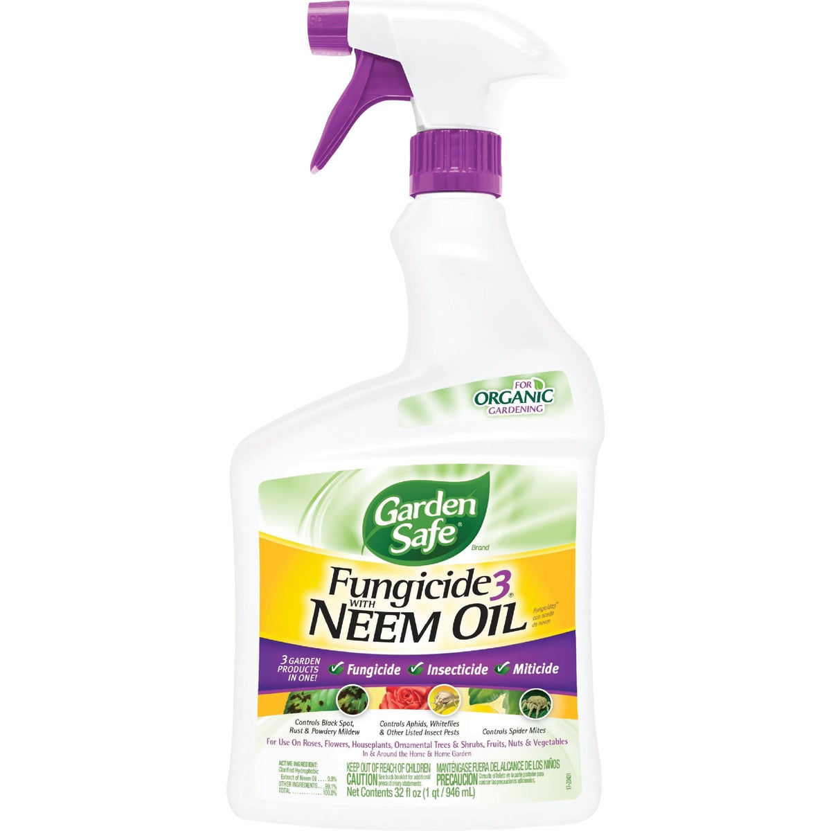 Garden Safe Fungicide 3 32 Oz. Ready To Use Trigger Spray Fungicide