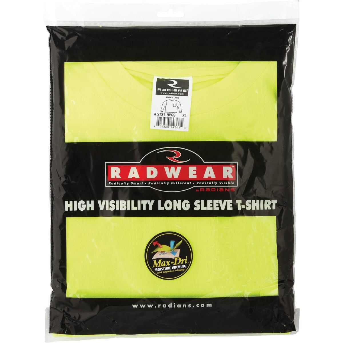 Safety Works Professional Hi-Vis Green Long Sleeve Safety Shirt, XL Image 2