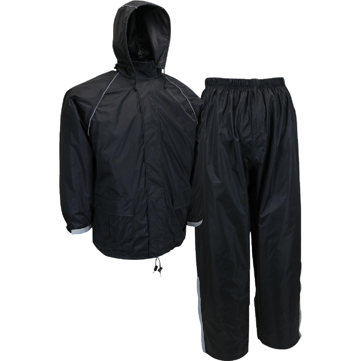 Boss XL 3-Piece Black Polyester Rain Suit