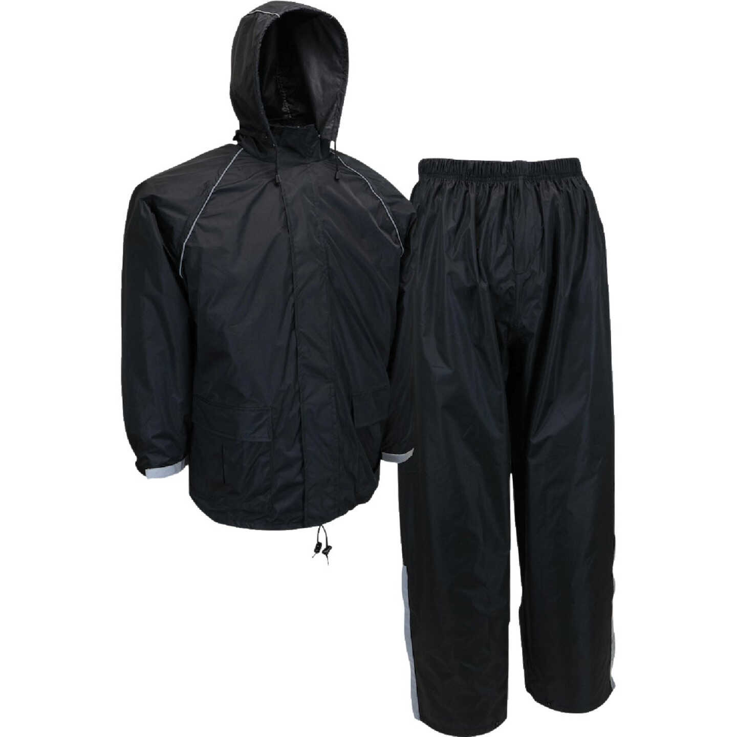 Boss XL 3-Piece Black Polyester Rain Suit Image 1