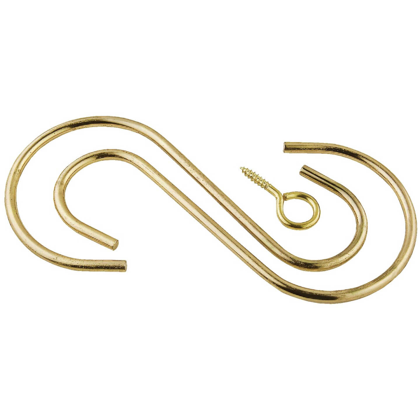 National Hardware 6 In. Brass Steel Extension Hook Kit Image 1