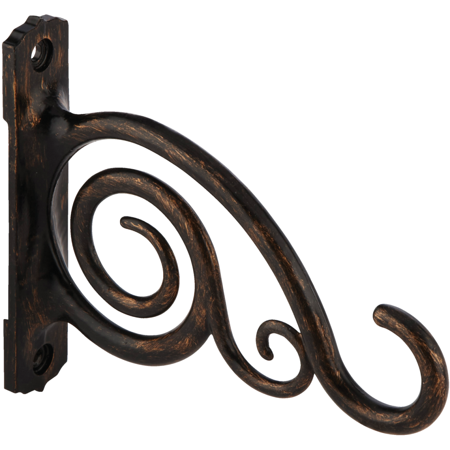 Panacea 6 In. Brushed Bronze Scroll Cast Aluminum Decorative Hanging Plant Bracket Image 1