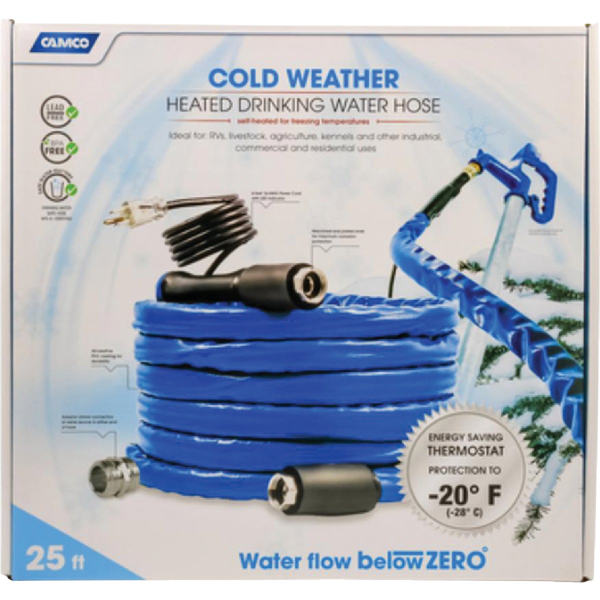 Camco 5/8 In. Dia. x 25 Ft. Heated Drinking Water Hose