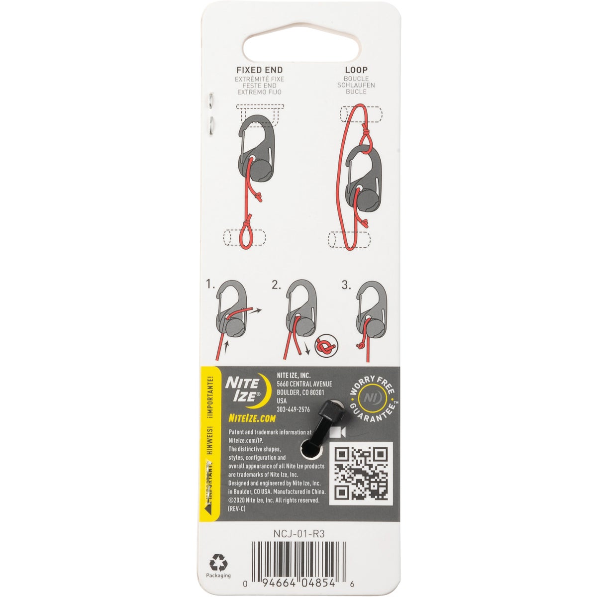 Nite Ize CamJam Plastic with Stainless Steel Gate Rope Tightener Image 3