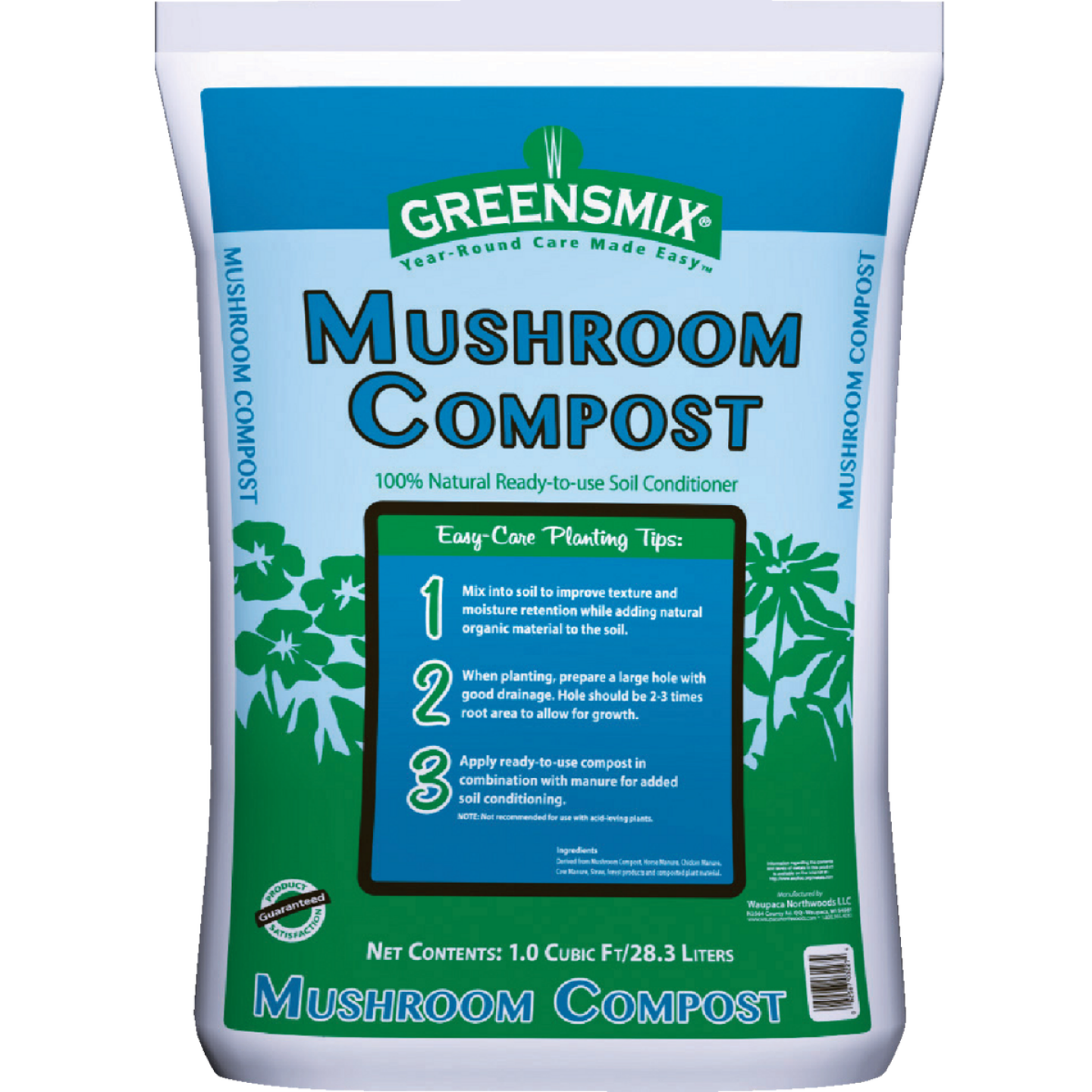 Greensmix 1 Cu. Ft. 30 Lb. Mushroom Compost Image 1