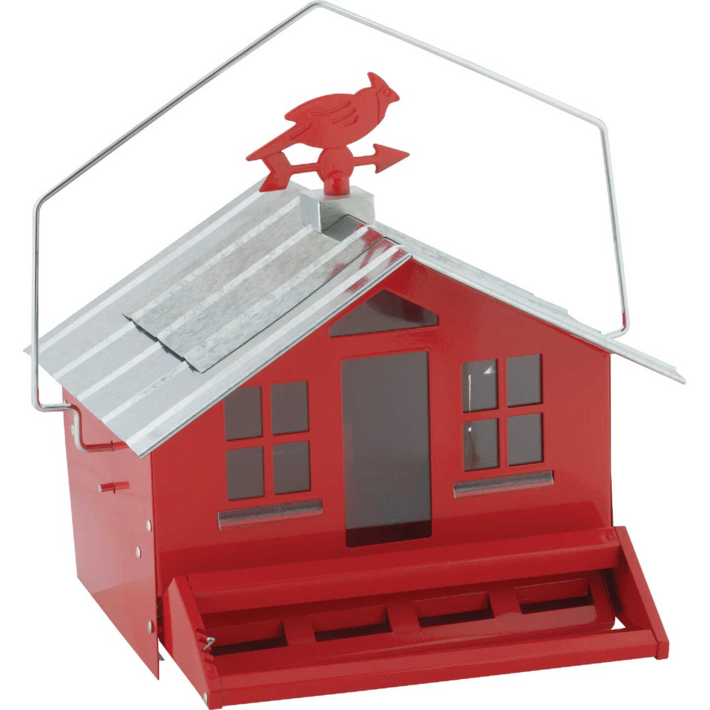 Perky-Pet Squirrel-Be-Gone Red Metal 12 Lb. Capacity Bird Feeder Image 1