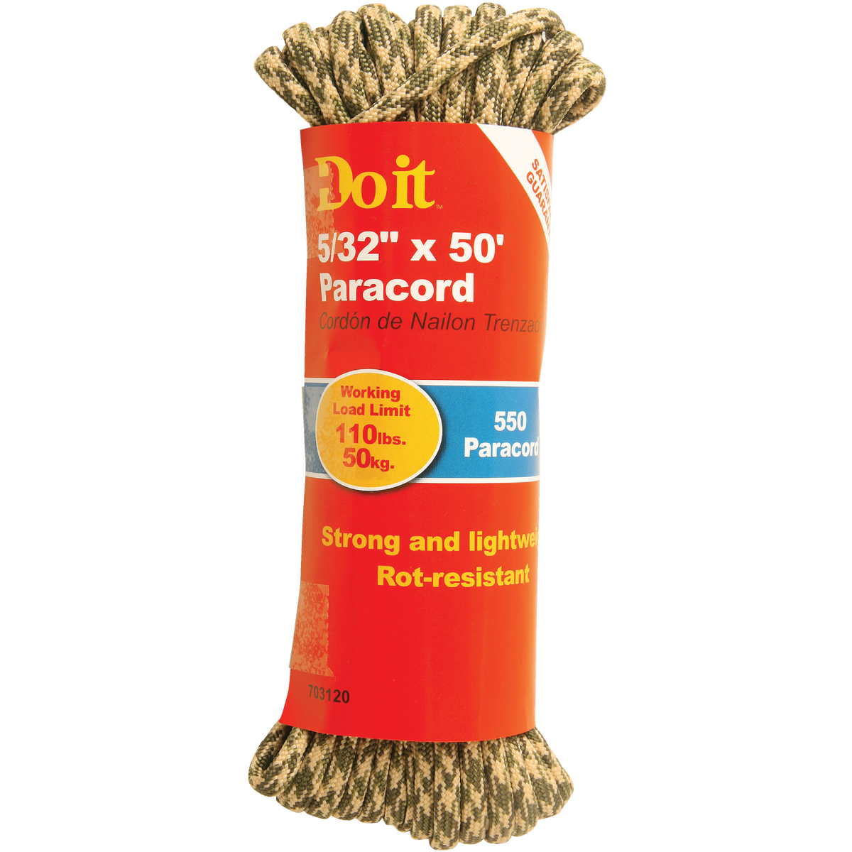 Do it Best 550 5/32 In. x 50 Ft. Camouflage Nylon Paracord