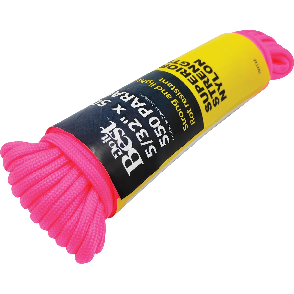 Do it Best 550 5/32 In. x 50 Ft. Pink Nylon Paracord Image 2