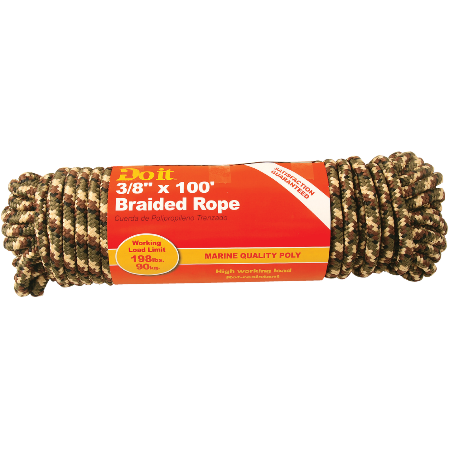 Do it Best 3/8 In. x 100 Ft. Camouflage Diamond Braided Polypropylene Packaged Rope Image 1
