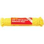Do it Best 1/4 In. x 100 Ft. Yellow Braided Reflective Polypropylene Packaged Rope Image 1