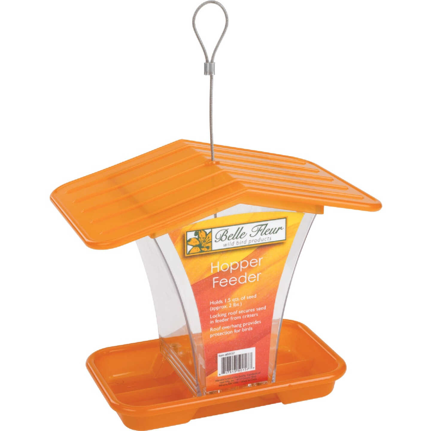 Stokes Select Belle Fleur Plastic 1.5 Qt. Capacity Hopper Bird Feeder Image 2