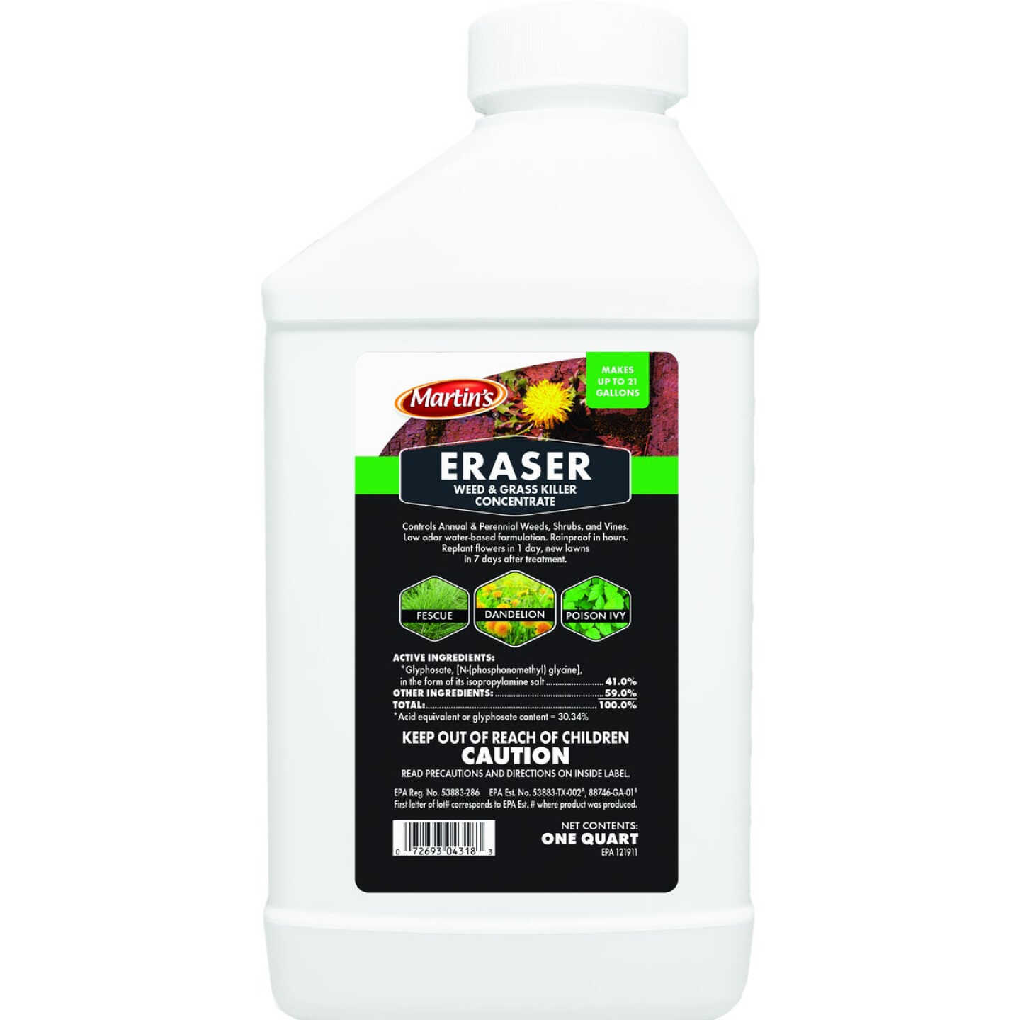 Martin's Eraser 1 Qt. Concentrate Weed & Grass Killer Image 1