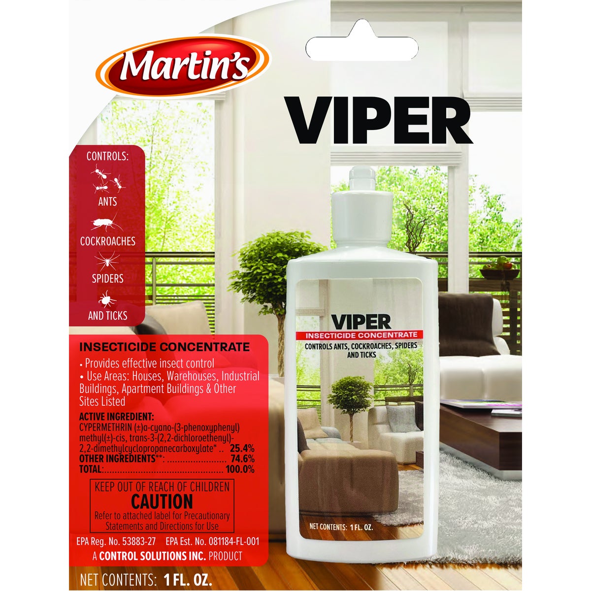 Martin's Viper 1 Oz. Concentrate Insect Killer
