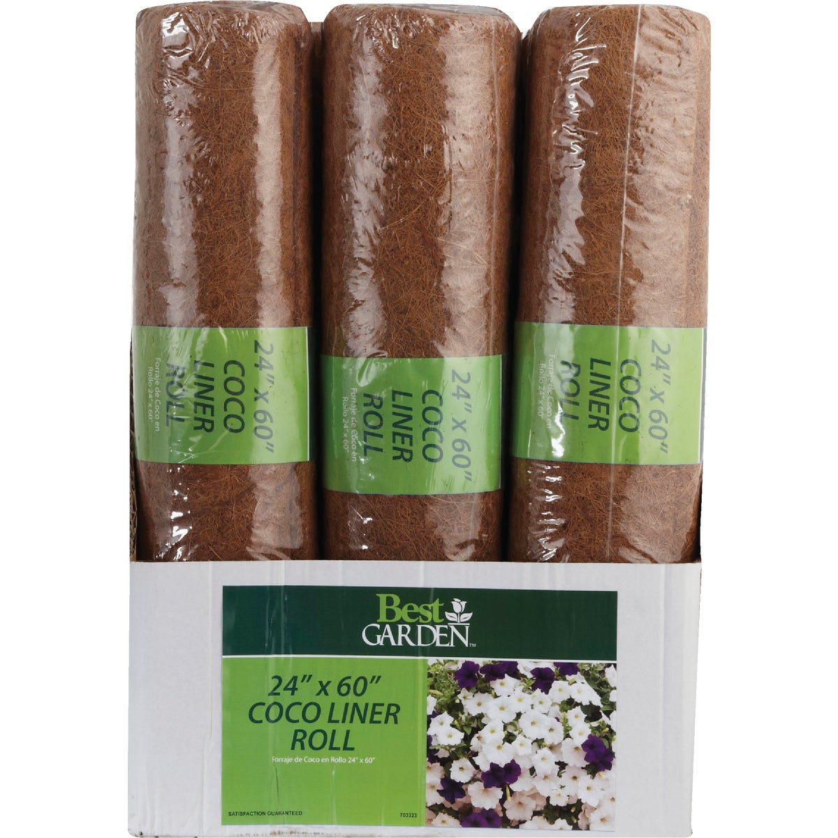 Best Garden 24 In. x 60 In. Coco Roll Plant Liner Image 3