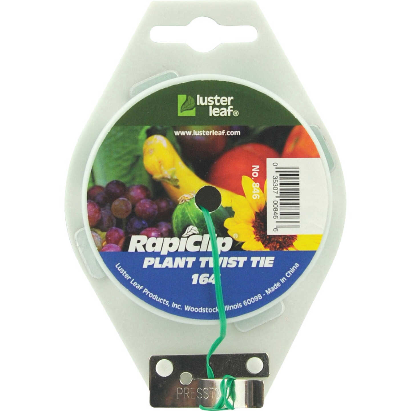 Rapiclip 164 Ft. Green Plastic Coated Galvanized Wire Twist Tie Image 1