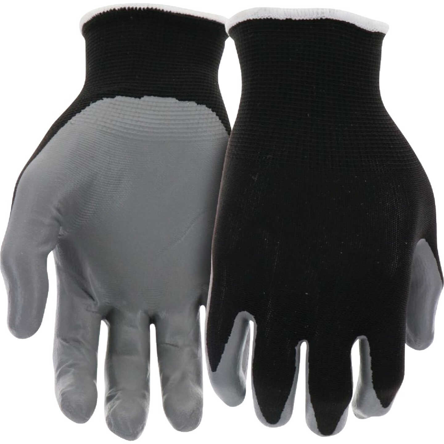 Do it Best Men's Small Nitrile Coated Glove, Black & Gray Image 1
