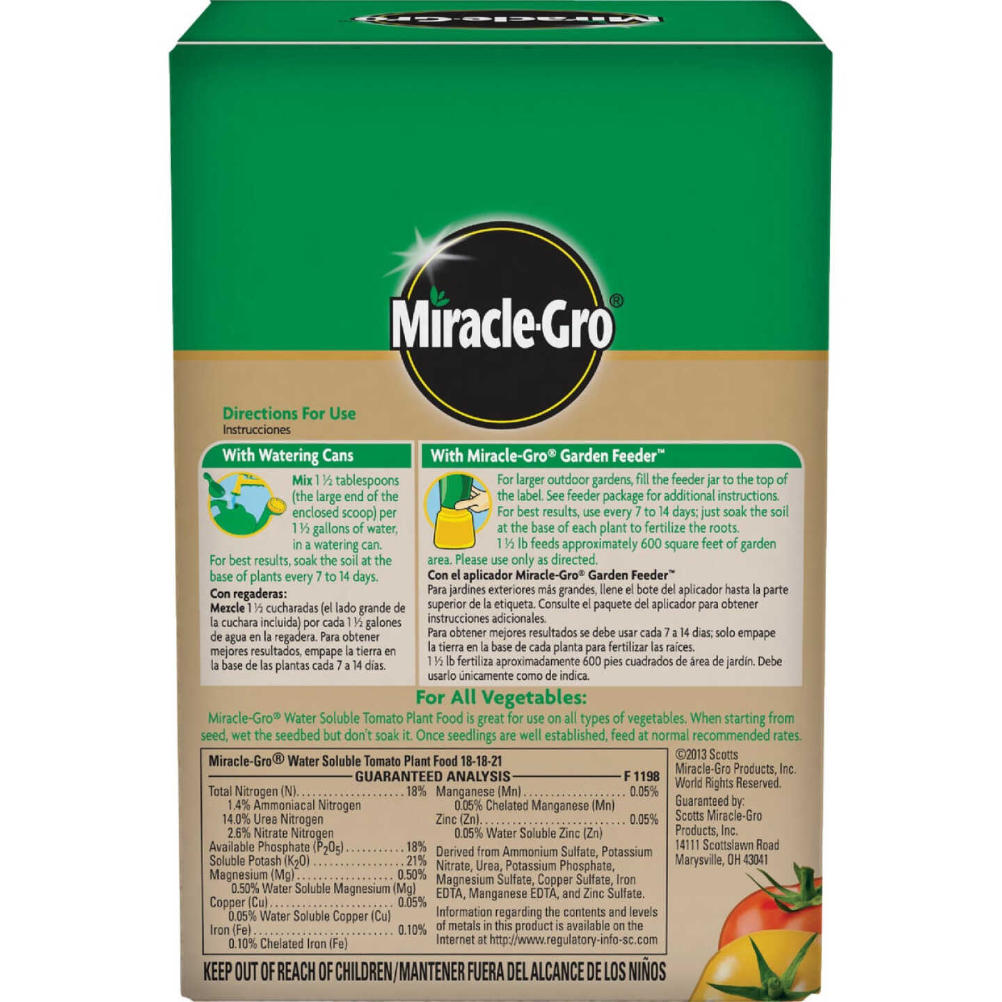 Miracle-Gro 1.5 Lb. Water Soluble Tomato Plant Food Image 2