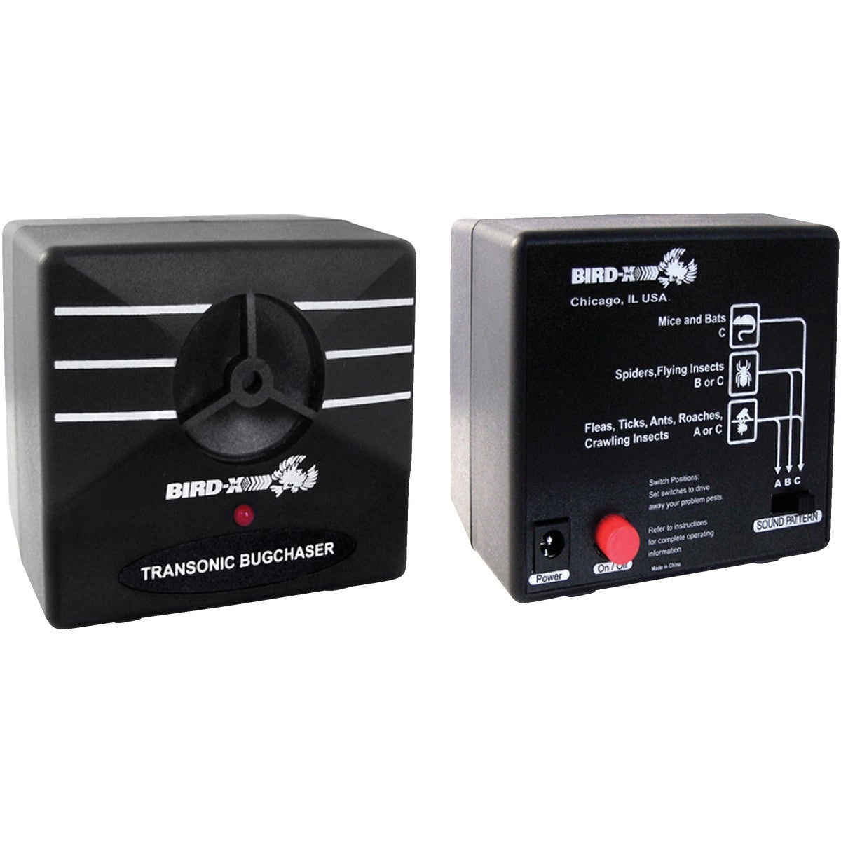 Bird X Transonic BugChaser Ultrasonic 1500 Sq. Ft. Coverage 110V Electronic Pest Repellent Image 3