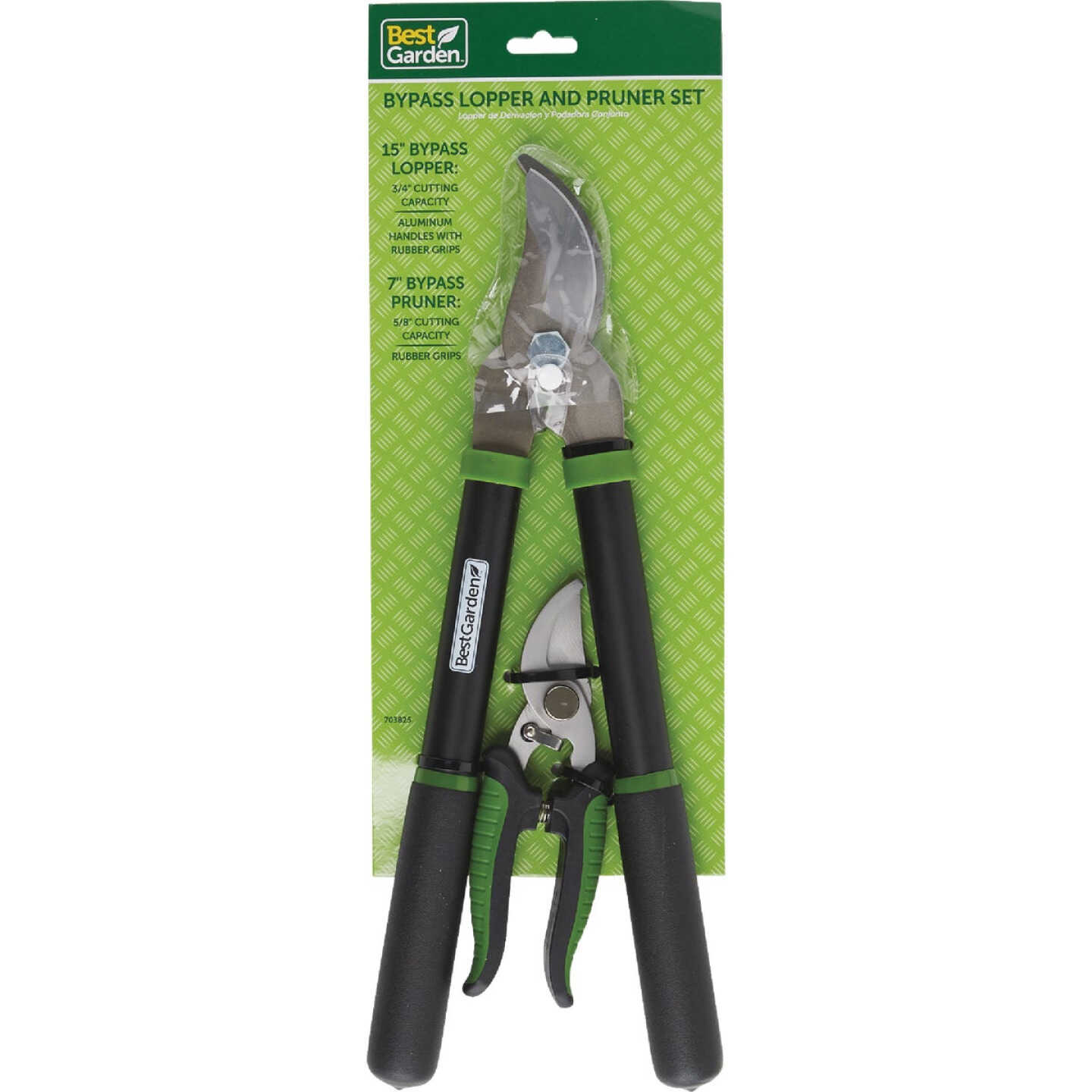 Best Garden 15 In. Bypass Lopper & 7 In. Bypass Pruner Combo Image 2