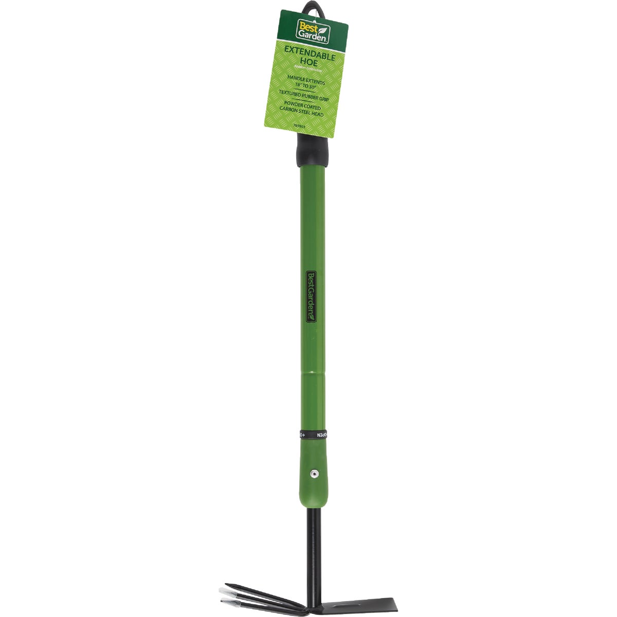 Best Garden 18 In. To 32 In. Extendable Steel Handle Hoe Image 2