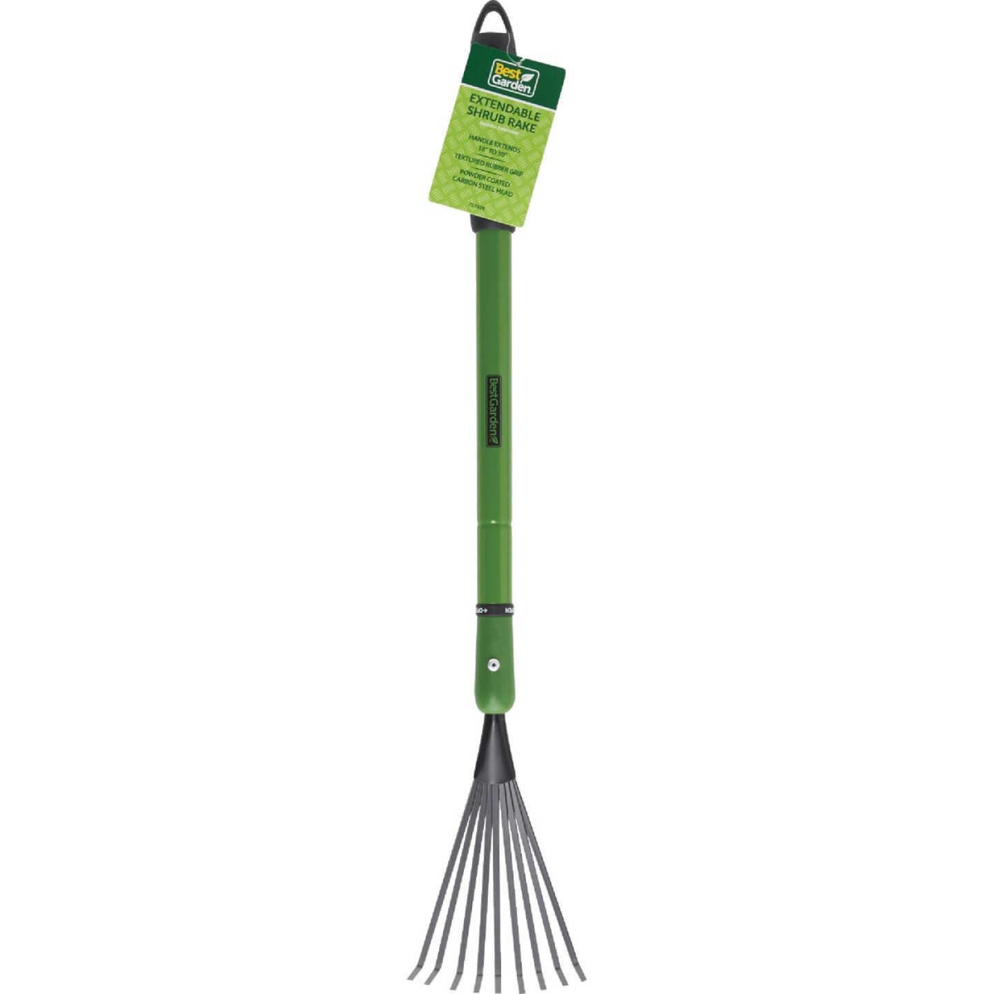 Best Garden Extendable Handle 5.5 In. Steel Shrub Rake (9-Tine) Image 2