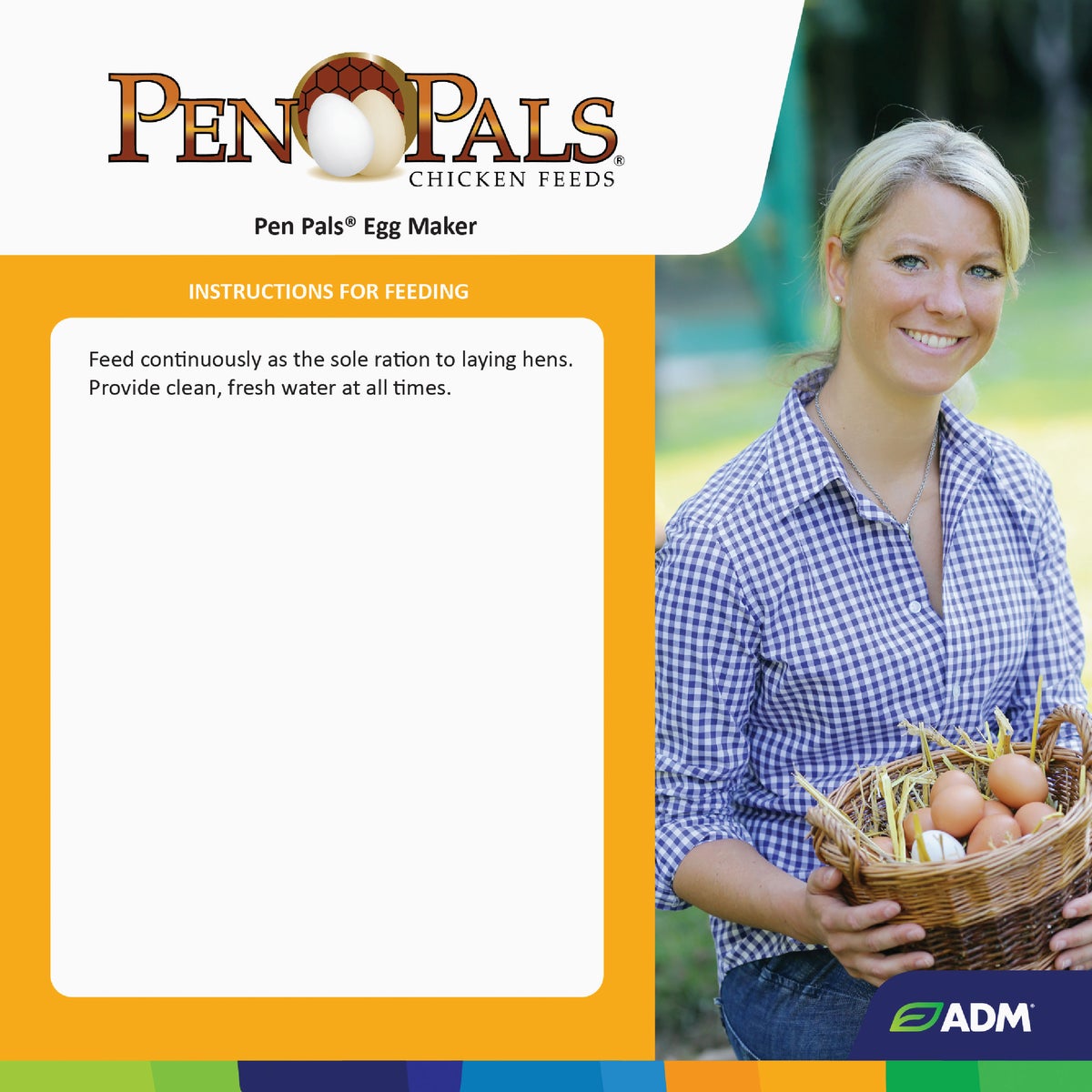 ADM Pen Pals 50 Lb. Egg Maker Chicken Feed Crumble Image 2