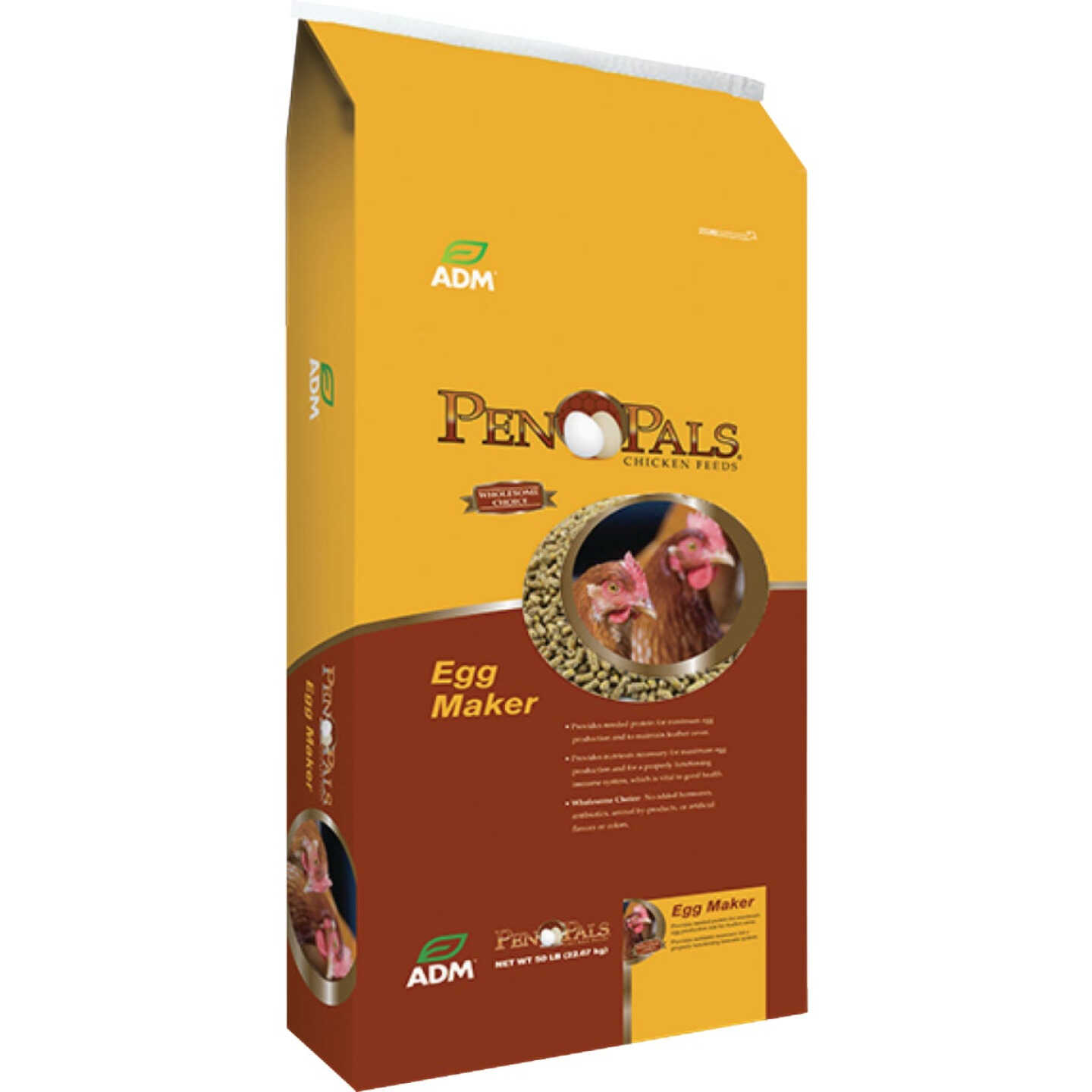 ADM Pen Pals 50 Lb. Egg Maker Chicken Feed Crumble Image 1
