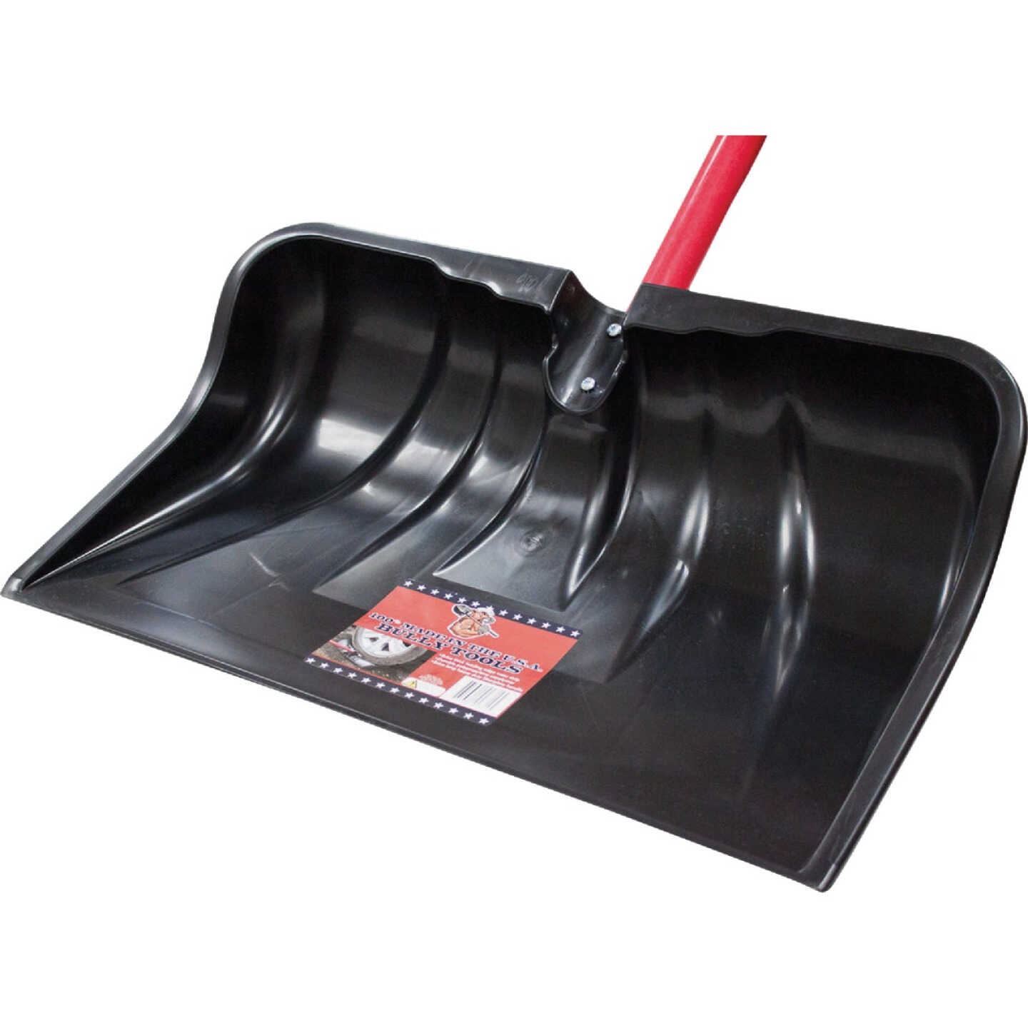 Bully Tools 22 In. Poly Combo Snow Pusher with 37 In. Fiberglass Handle Image 4