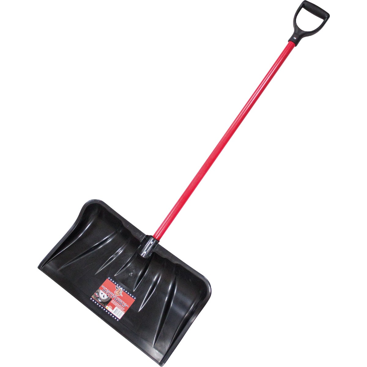 Bully Tools 22 In. Poly Combo Snow Pusher with 37 In. Fiberglass Handle