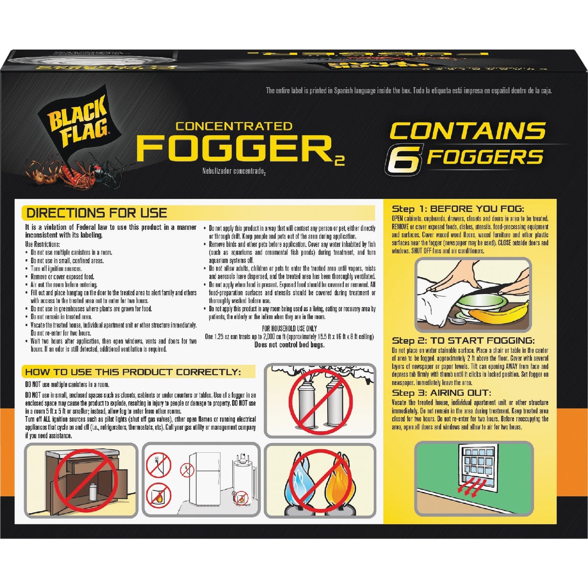 Black Flag 1.25 Oz. Indoor Insect Fogger (6-Pack) Image 3