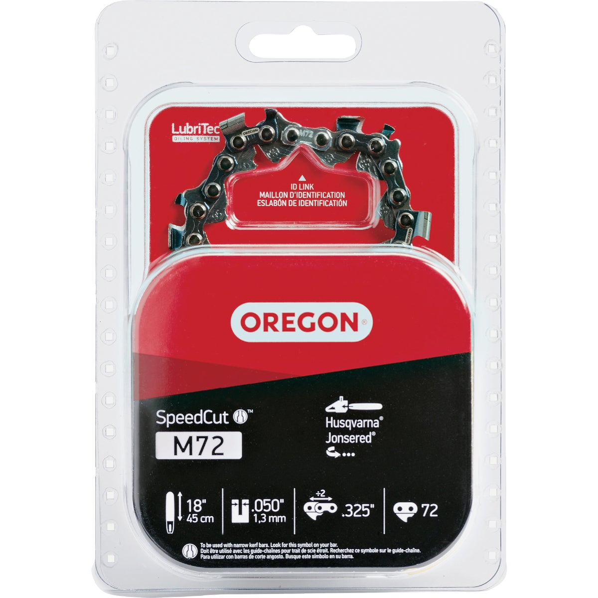 Oregon M72 SpeedCut Chainsaw Chain for 18-Inch Bar -72 Drive Links  fits Husqvarna, Dolmar, Jonsered and more Image 1