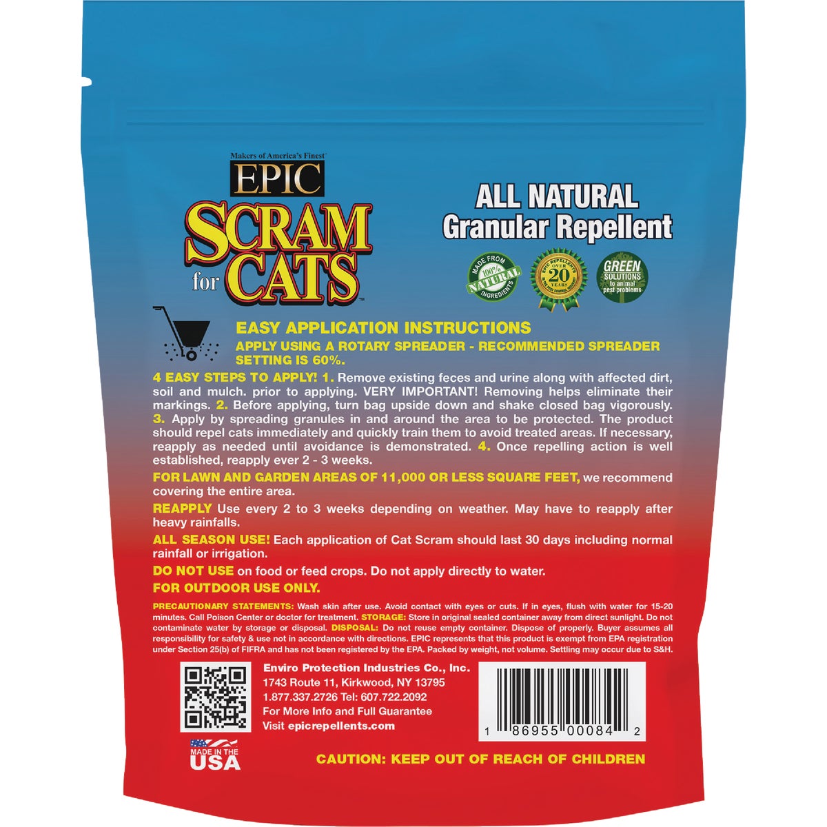 Scram For Cats 3.5 Lb. Granular Organic Animal Repellent Image 2