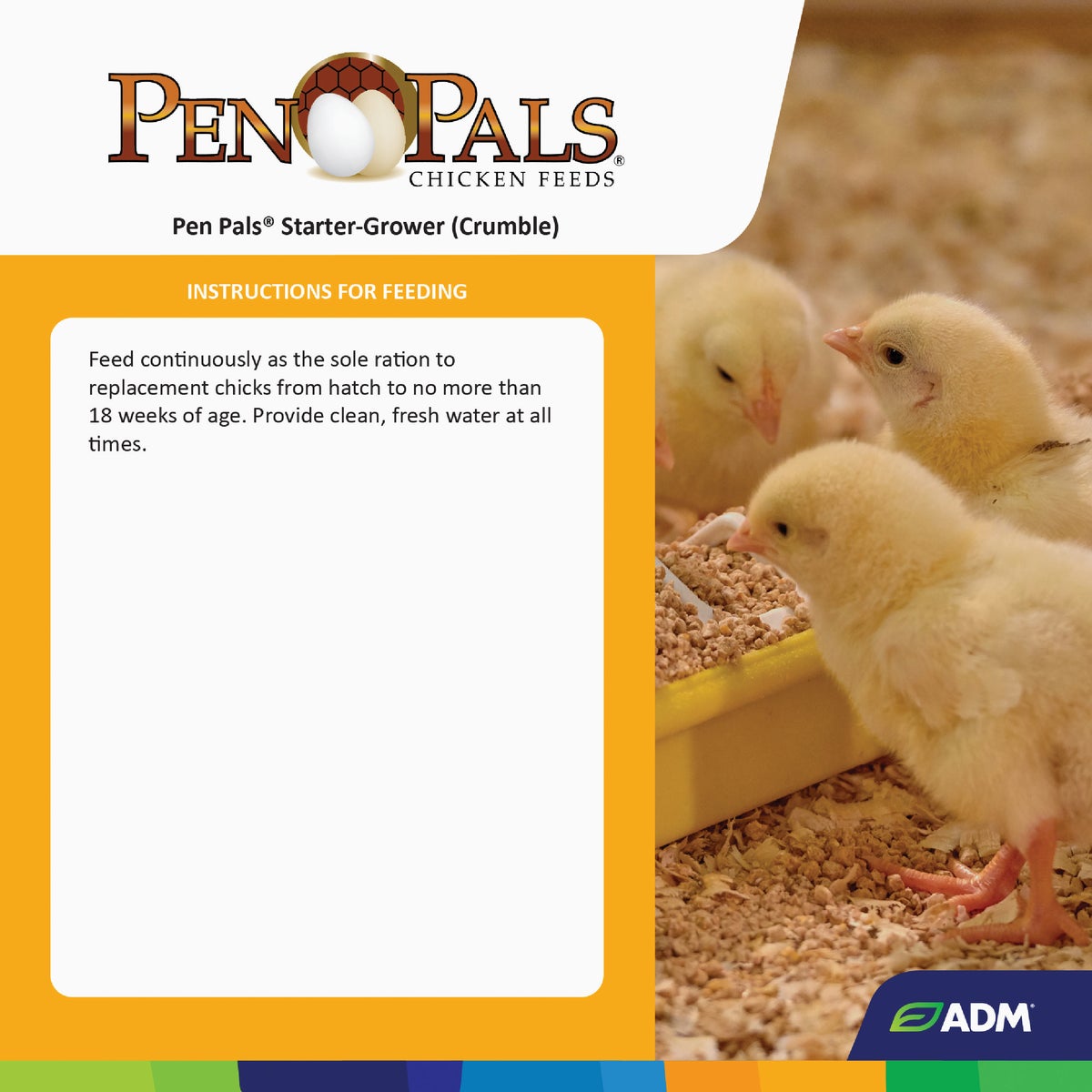 ADM Pen Pals 25 Lb. Chicken Starter/Grower Chicken Feed Image 2
