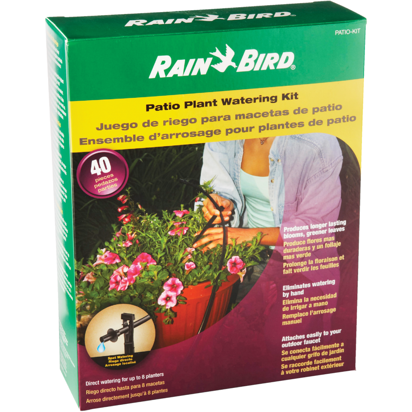 Rain Bird 10-Planter Patio Drip Irrigation Watering Kit Image 2