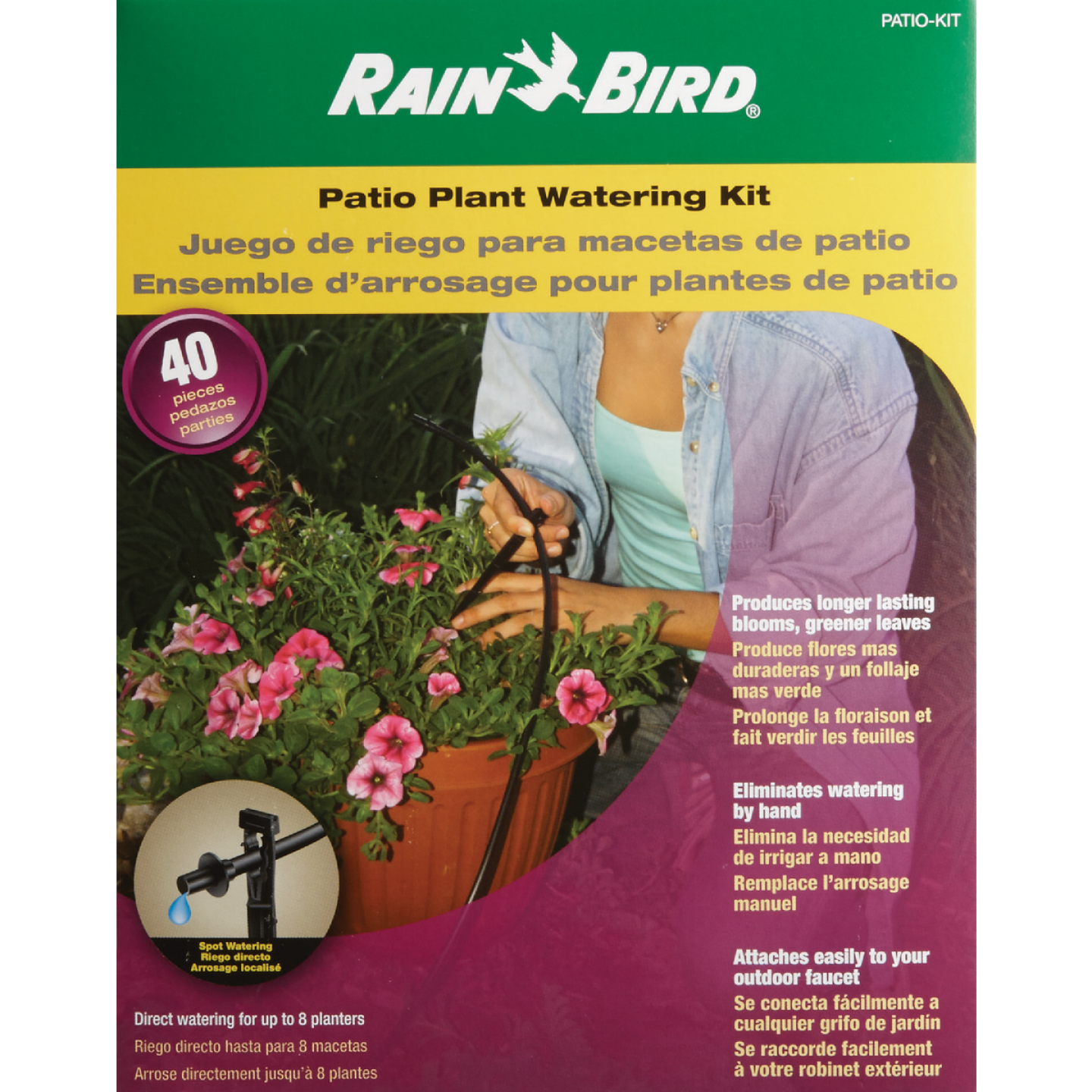 Rain Bird 10-Planter Patio Drip Irrigation Watering Kit Image 4