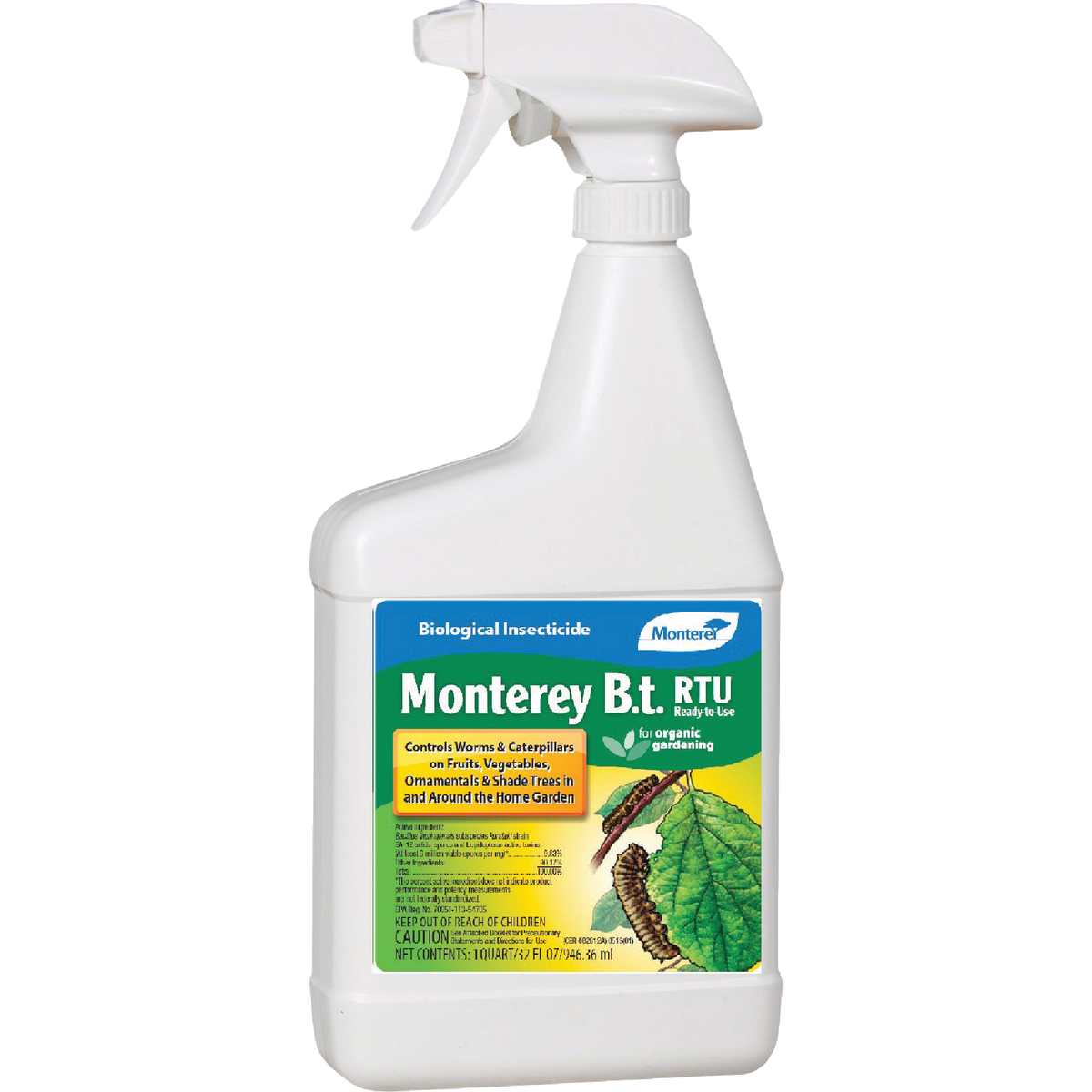 Monterey B.t. 32 Oz. Ready To Use Trigger Spray Organic Caterpillar Killer