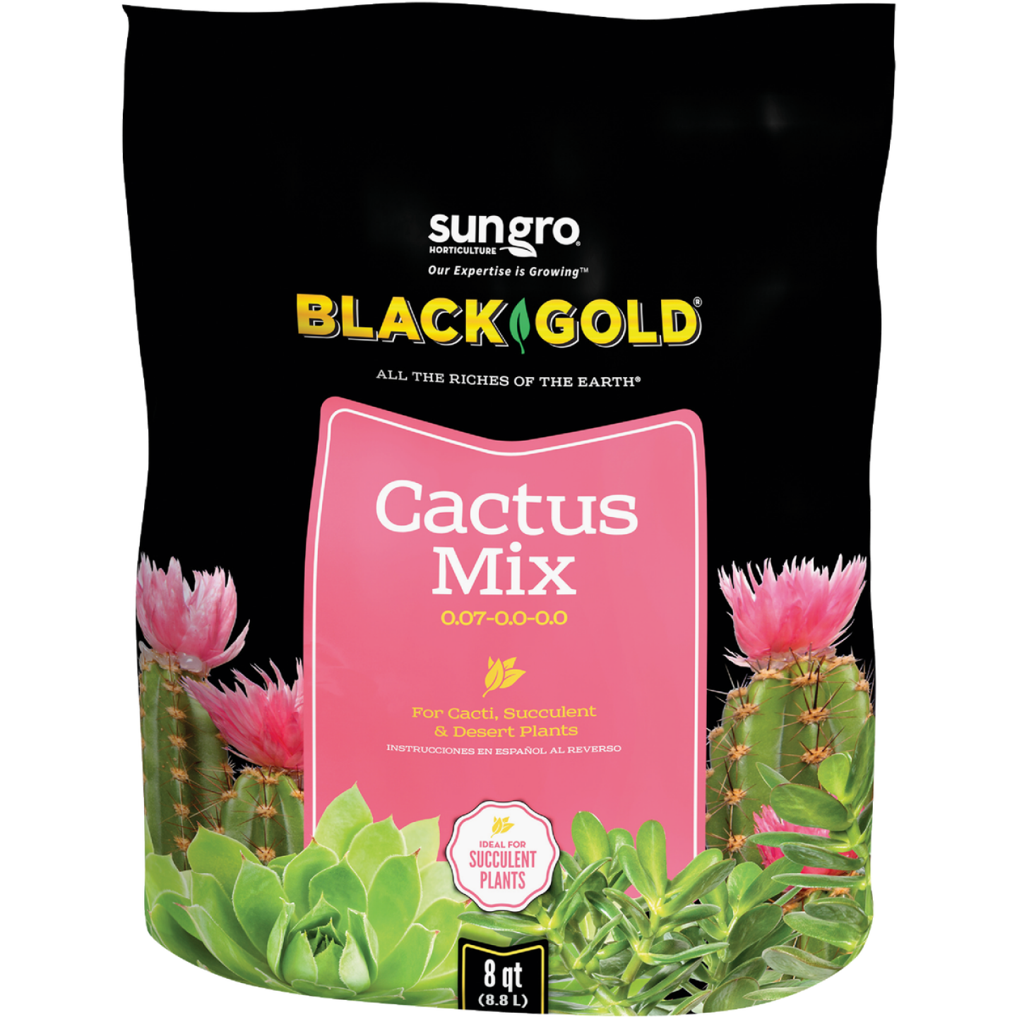 Black Gold 8 Qt. 8.3 Lb. Fast Draining Cactus Mix Potting Soil Mix Image 1