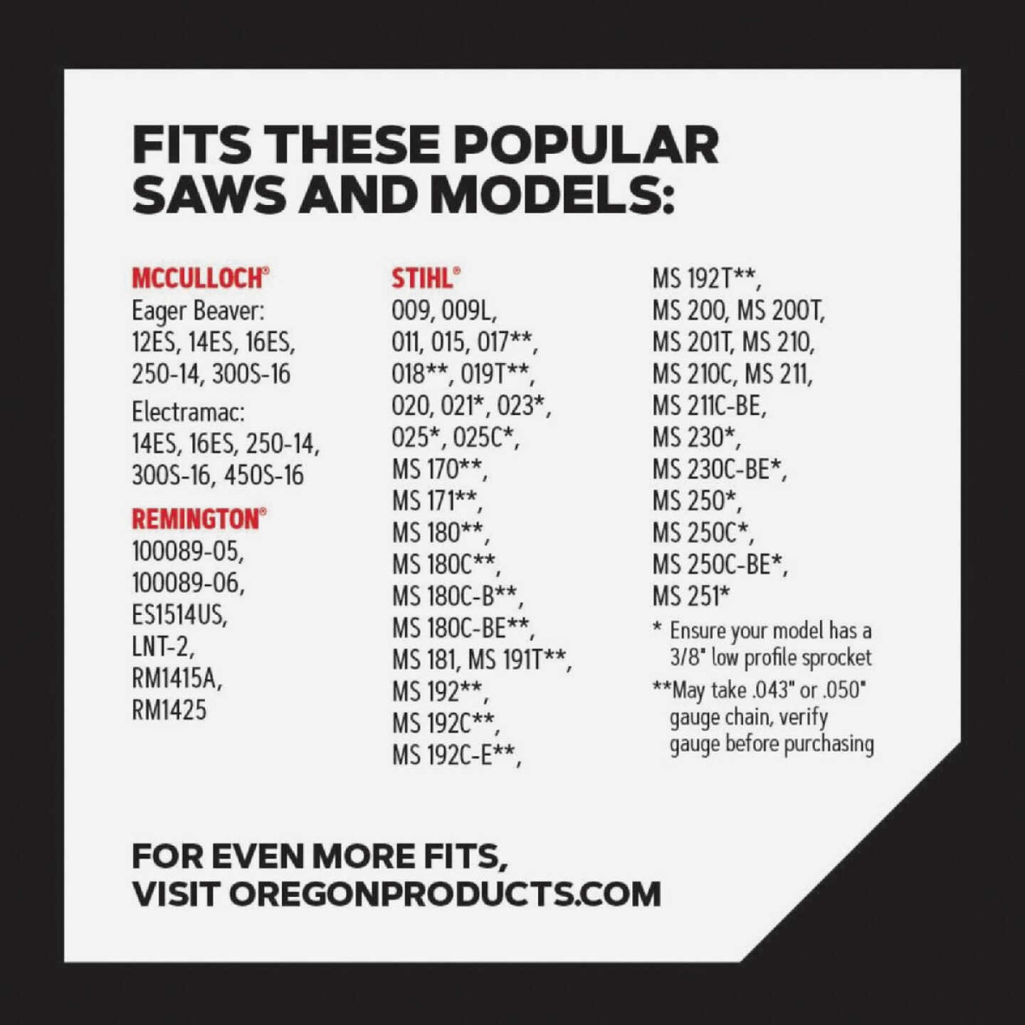 Oregon T50 VersaCut Saw Chain for 14 in. Bar - 50 Drive Links - fits Stihl, Remington, McCulloch, Craftsmand Homelite and more Image 2