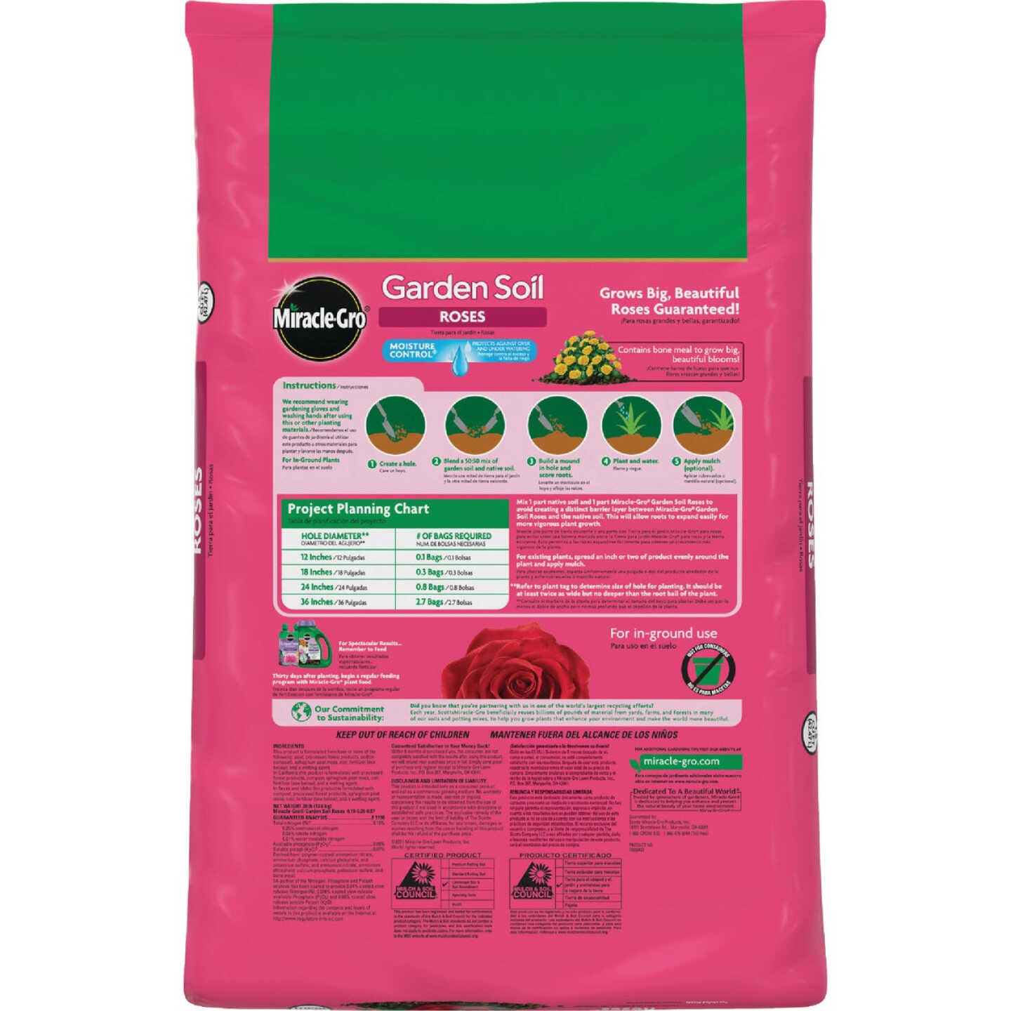 Miracle-Gro 1.5 Cu. Ft. Moisture Control Rose Garden Soil Image 4
