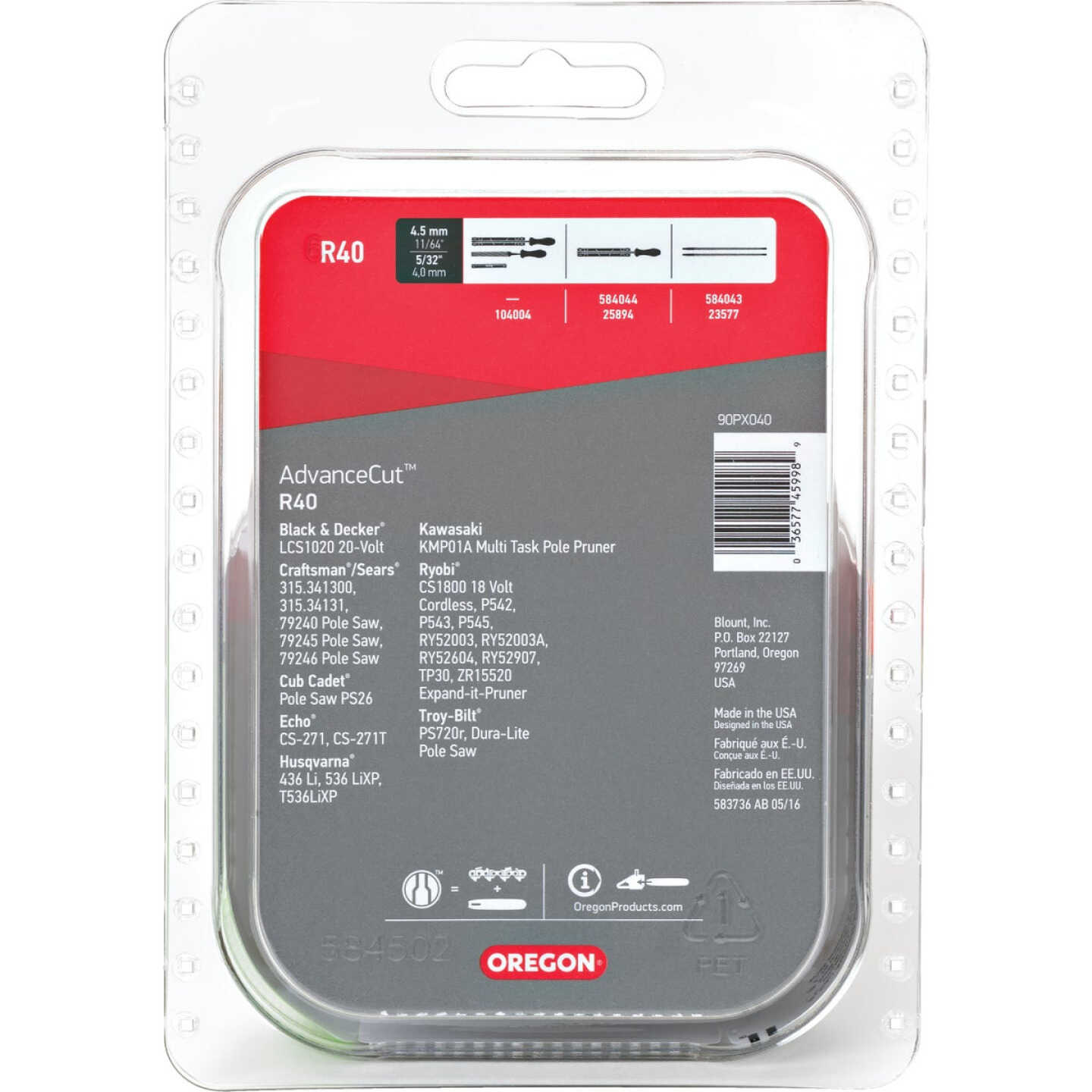 Oregon R40 AdvanceCut Chainsaw Chain for 10 In. Bar - 40 Drive Links Image 7